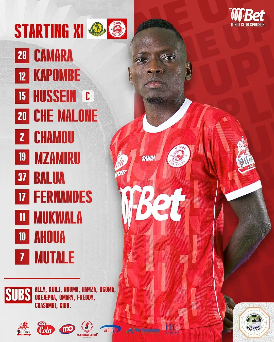 KIKOSI CHA SIMBA VS YANGA LEO 08 AUGUST 2024